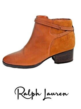 Ralph Lauren Damara Leather Ankle Boots